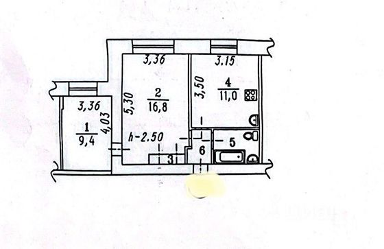 Продажа 2-комнатной квартиры 44 м², 7/9 этаж