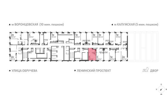 Продажа квартиры-студии 25,2 м², 31/58 этаж