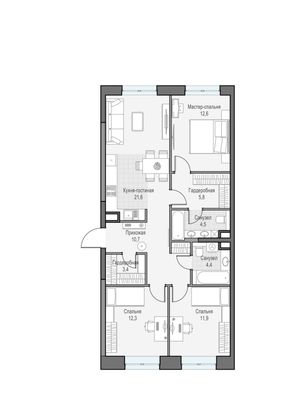 Продажа 3-комнатной квартиры 87 м², 2/28 этаж