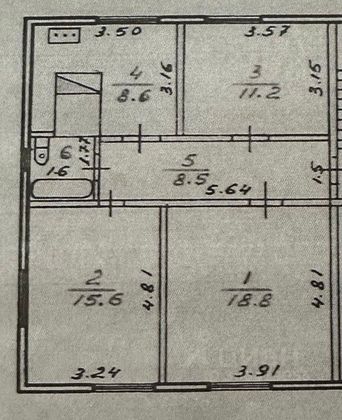 Продажа 3-комнатной квартиры 65 м², 2/2 этаж