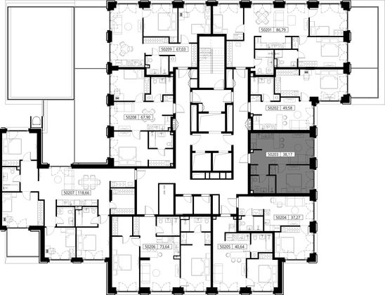 Продажа 1-комнатной квартиры 38,2 м², 2/15 этаж