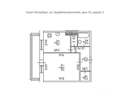 Аренда 1-комнатной квартиры 44,4 м², 9/17 этаж