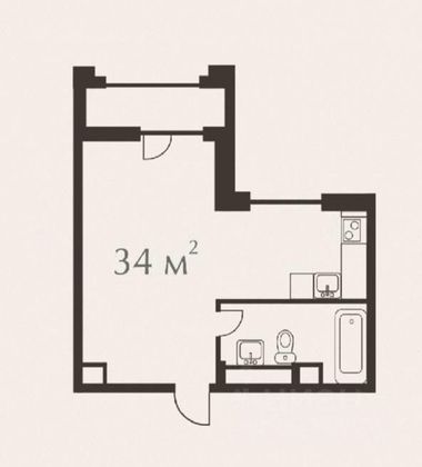 Продажа 1-комнатной квартиры 33 м², 3/10 этаж