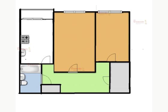 Аренда 2-комнатной квартиры 72,3 м², 11/16 этаж