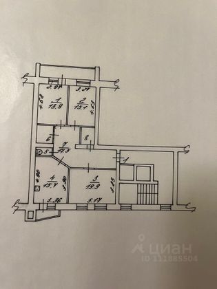 Продажа 3-комнатной квартиры 95,2 м², 2/9 этаж