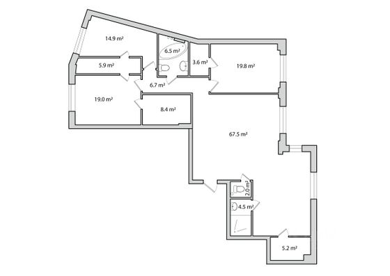 Продажа 4-комнатной квартиры 165 м², 2/13 этаж