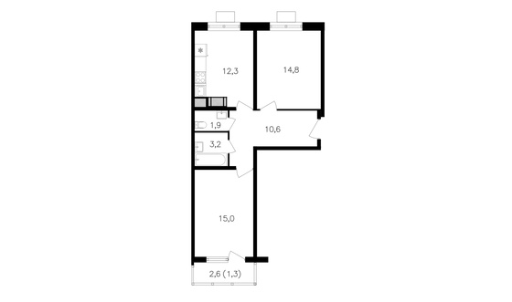 Продажа 2-комнатной квартиры 59,1 м², 17/21 этаж