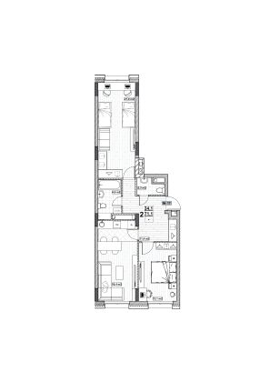 Продажа 2-комнатной квартиры 71,1 м², 3/24 этаж