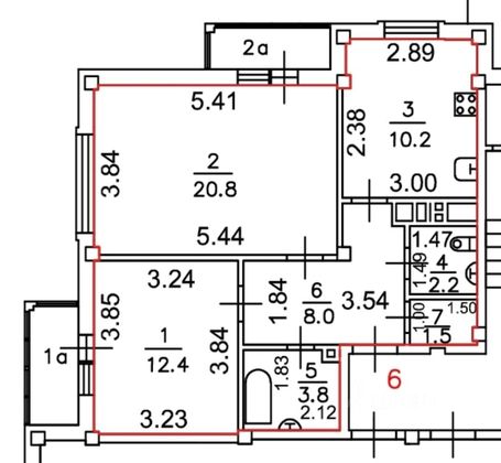Продажа 2-комнатной квартиры 60,4 м², 1/3 этаж