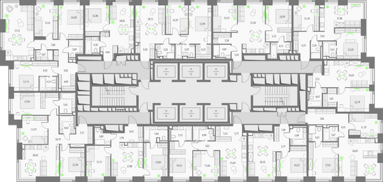 Продажа 1-комнатной квартиры 44,1 м², 35/57 этаж