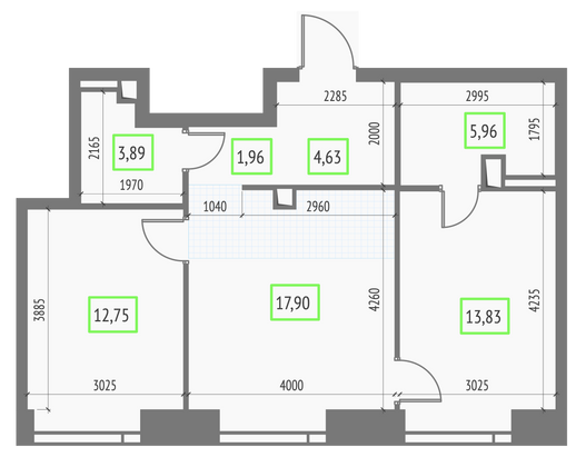 Продажа 2-комнатной квартиры 60,9 м², 33/57 этаж
