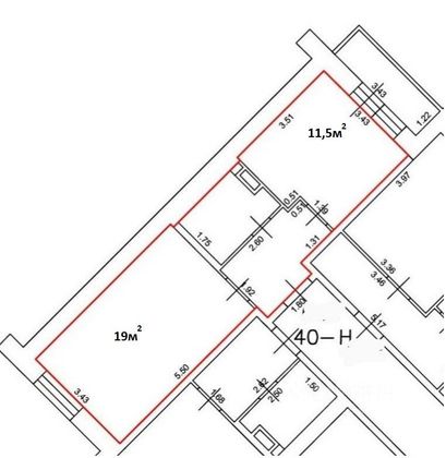 Продажа 1-комнатной квартиры 39,5 м², 2/16 этаж