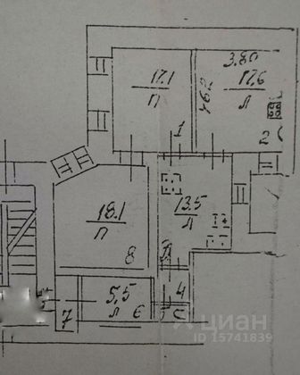 Продажа 3-комнатной квартиры 76,8 м², 1/4 этаж