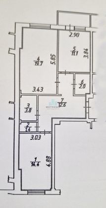 Продажа 2-комнатной квартиры 65 м², 2/14 этаж