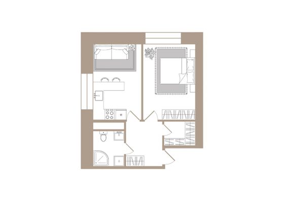 Продажа 1-комнатной квартиры 37,9 м², 2/5 этаж