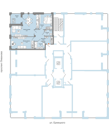 Продажа 3-комнатной квартиры 79 м², 7/14 этаж