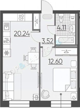 Продажа 1-комнатной квартиры 40 м², 2/10 этаж