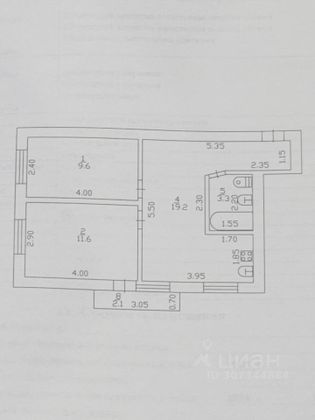 Продажа 2-комнатной квартиры 43,7 м², 2/2 этаж