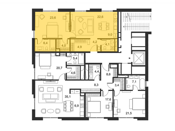 Продажа 2-комнатной квартиры 79,3 м², 4/5 этаж