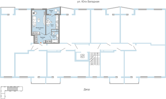 Продажа 1-комнатной квартиры 39 м², 9/9 этаж