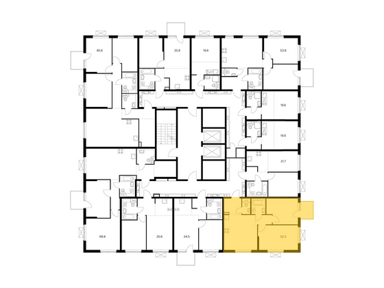 Продажа 2-комнатной квартиры 52,3 м², 11/17 этаж