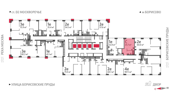 Продажа квартиры-студии 25,7 м², 34/52 этаж