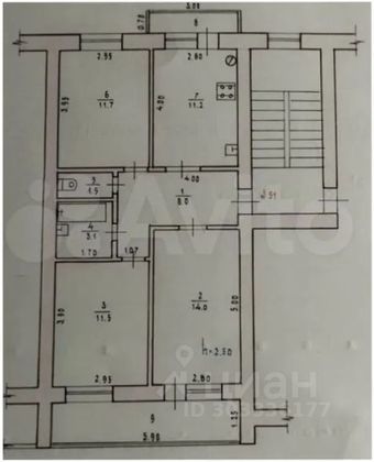 Продажа 3-комнатной квартиры 61 м², 3/5 этаж