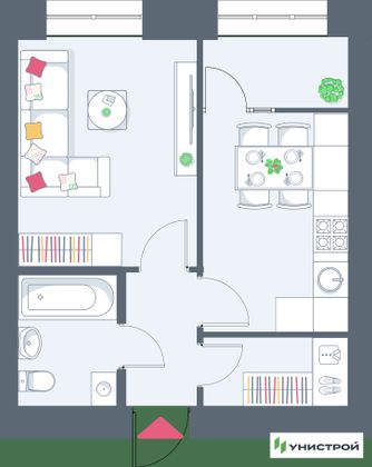 34,2 м², 1-комн. квартира, 6/10 этаж