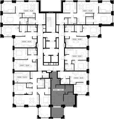 Продажа 1-комнатной квартиры 54 м², 5/15 этаж