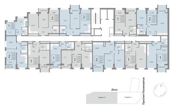 Продажа квартиры-студии 60,1 м², 6/26 этаж