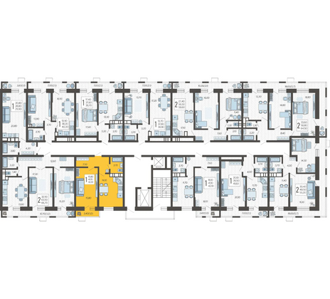 Продажа 1-комнатной квартиры 42,1 м², 10/12 этаж