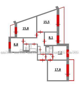 Продажа многокомнатной квартиры 93,4 м², 9/9 этаж