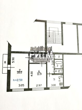 Продажа 2-комнатной квартиры 54 м², 9/9 этаж