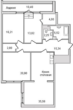 Продажа 4-комнатной квартиры 116,2 м², 7/8 этаж