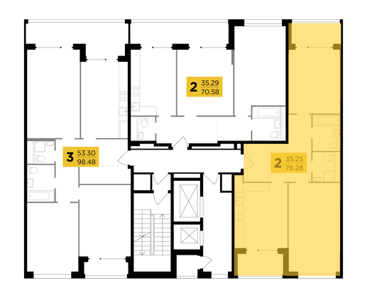 Продажа 2-комнатной квартиры 76,3 м², 10/16 этаж