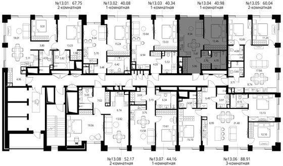 Продажа 1-комнатной квартиры 41 м², 13/27 этаж