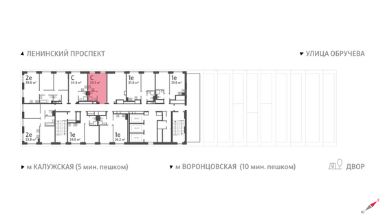 Продажа квартиры-студии 24,3 м², 31/58 этаж