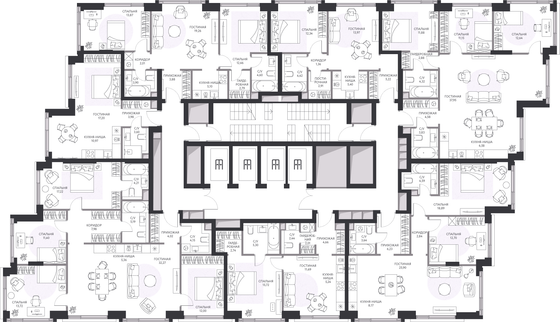 Продажа 2-комнатной квартиры 68,7 м², 36/41 этаж