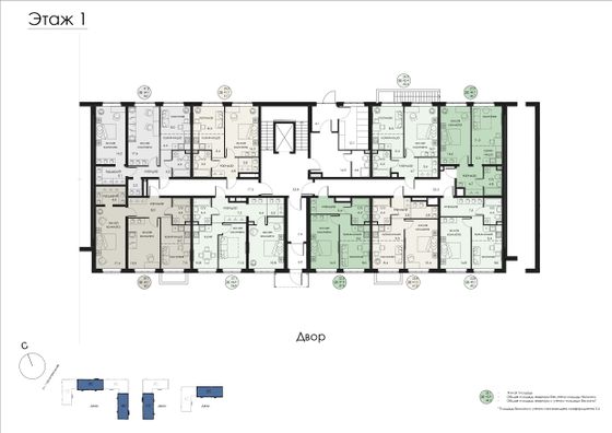 Продажа 2-комнатной квартиры 40,1 м², 1/6 этаж