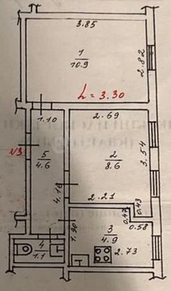 Продажа 2-комнатной квартиры 30,1 м², 1/2 этаж