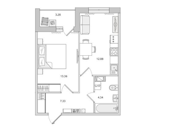 Продажа 1-комнатной квартиры 41 м², 13/14 этаж