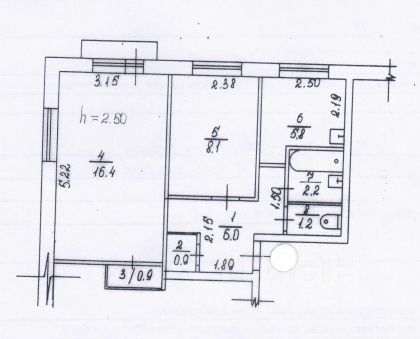 Продажа 2-комнатной квартиры 41 м², 5/5 этаж