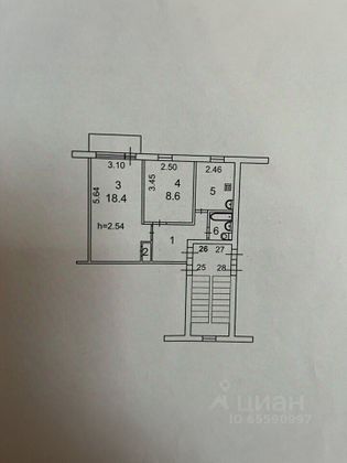 Продажа 2-комнатной квартиры 42 м², 2/5 этаж