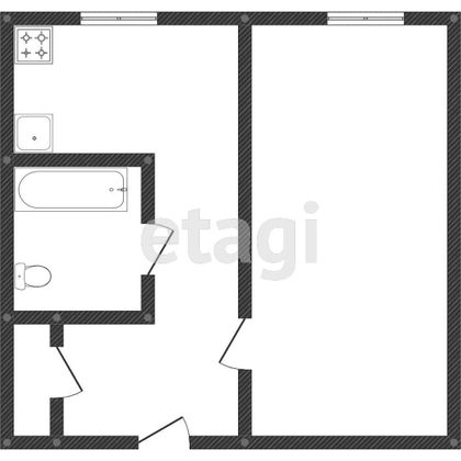Продажа 1-комнатной квартиры 21,5 м², 1/5 этаж