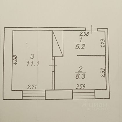 Продажа 2-комнатной квартиры 24,6 м², 1/2 этаж