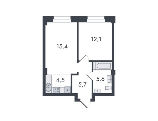 Продажа 2-комнатной квартиры 43,3 м², 11/16 этаж