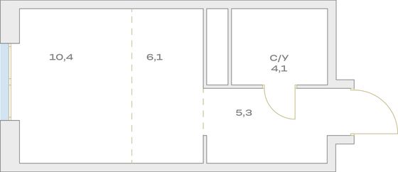 Продажа квартиры-студии 25,9 м², 19/23 этаж