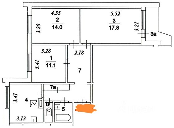 Продажа 3-комнатной квартиры 77 м², 15/16 этаж