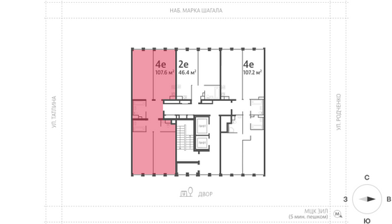 Продажа 3-комнатной квартиры 107,9 м², 11/15 этаж