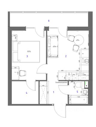 Продажа 1-комнатной квартиры 34,7 м², 6/16 этаж